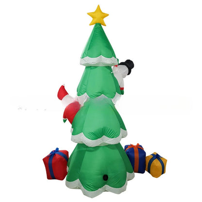 7 Ft Inflatables Christmas Tree with Color Changing LED Lights Decorations, Christmas Party Decor for Indoor Outdoor Yard,Green