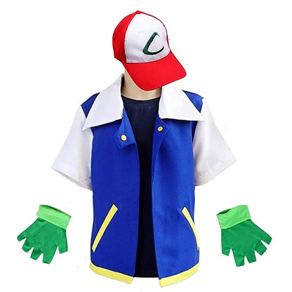 Pokemon Anime Ash Ketchum Cosplay outfit costume