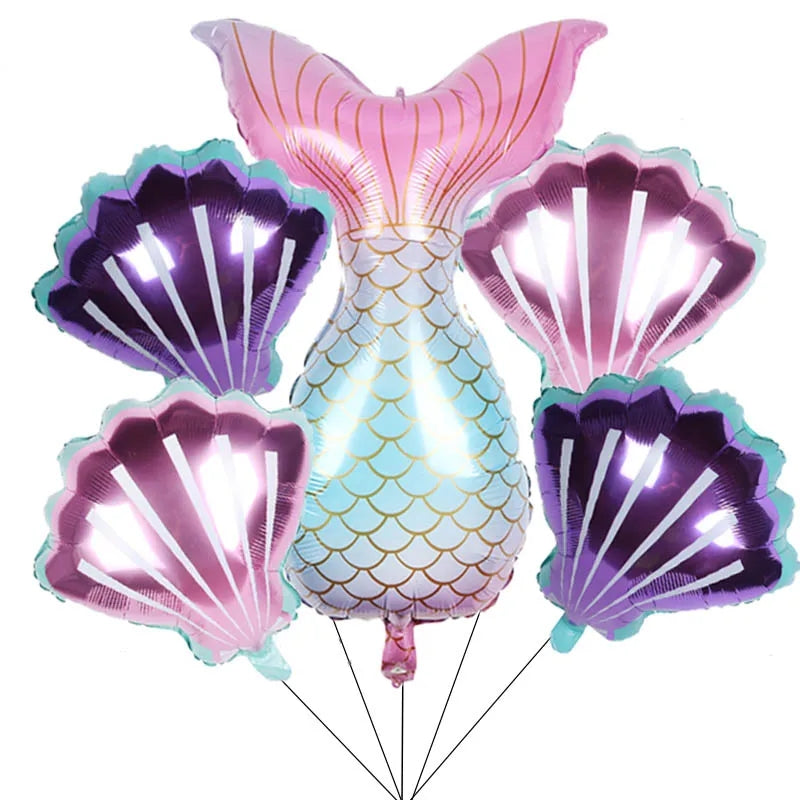 Mermaid Tail 5pc foil Balloons