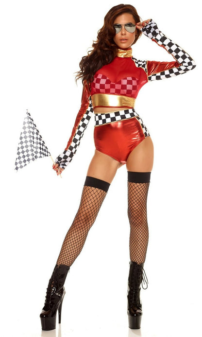 Sexy Squad Cheerleader Sports Uniform Fancy Dress Costume Race Queens Outfit