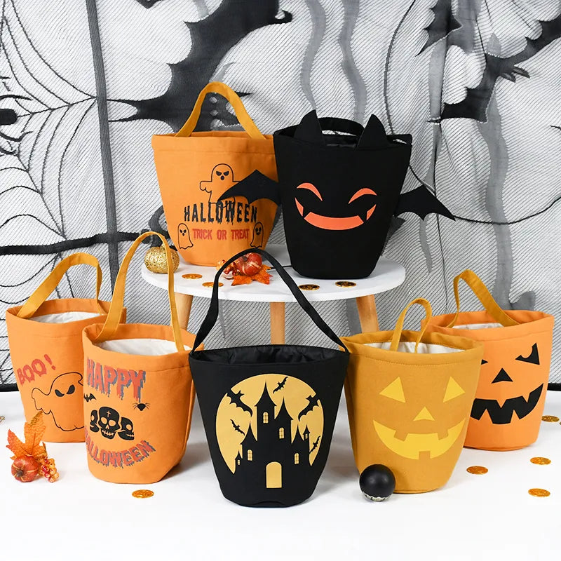 Halloween Bag Candy Trick-or-Treat Tote Bag - Preppy Kids (Grand Bazaar)