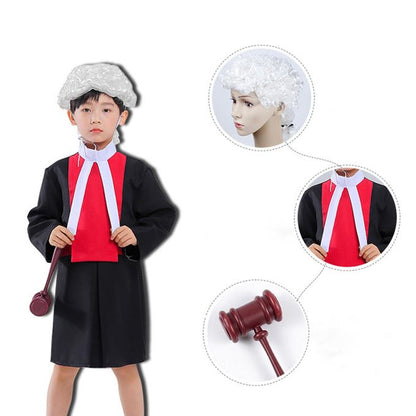 Judge Kids Costume Role Play Set Dress Up Clothes For 3-8 Years Judge Suit lawyer