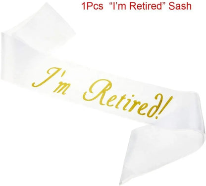 Happy Retirement package with sash , swirls
