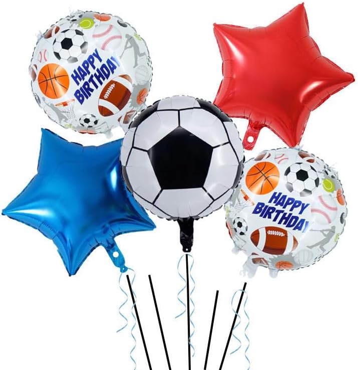 Soccer 5pc Foil Balloon Football