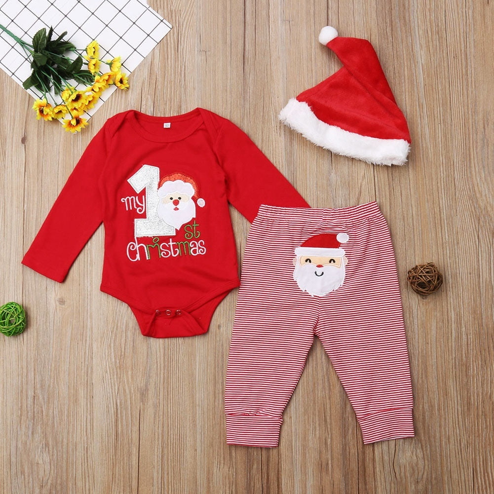 My First Christmas Onesie 3pc Set outfit
