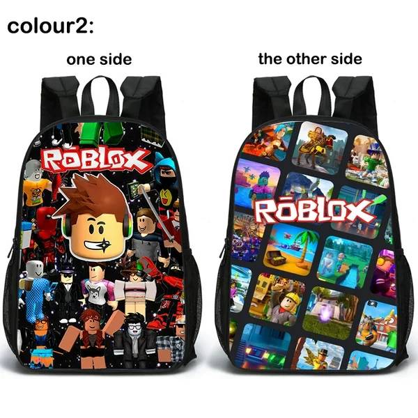 Roblox All Star 2 sided print Crew 2nd edition backpack set (3PC set) 17inch size