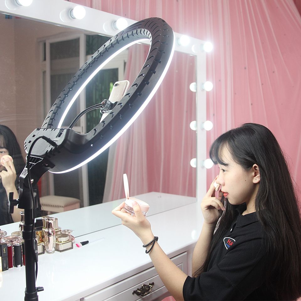 18 Inch Professional Photo Studio Portable Photography Ring Light LED Video Light with Tripod Stand for Makeup Youtube