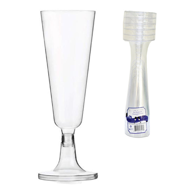 DISPOSABLE 6PC CHAMPAGNE FLUTE 5OZ