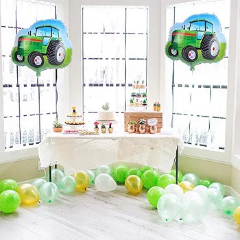 Green Tractor Farm Foil Balloon