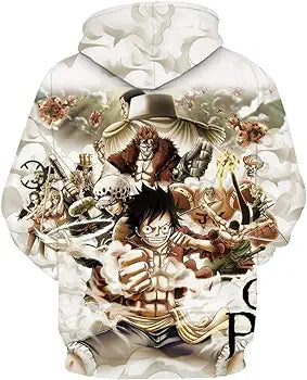 One piece White 3D hoodie