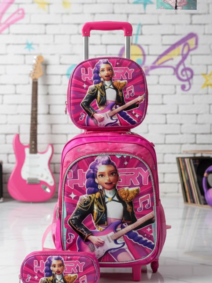 Kpop Demon Hunters Rumi Golden 3pc Trolley bag