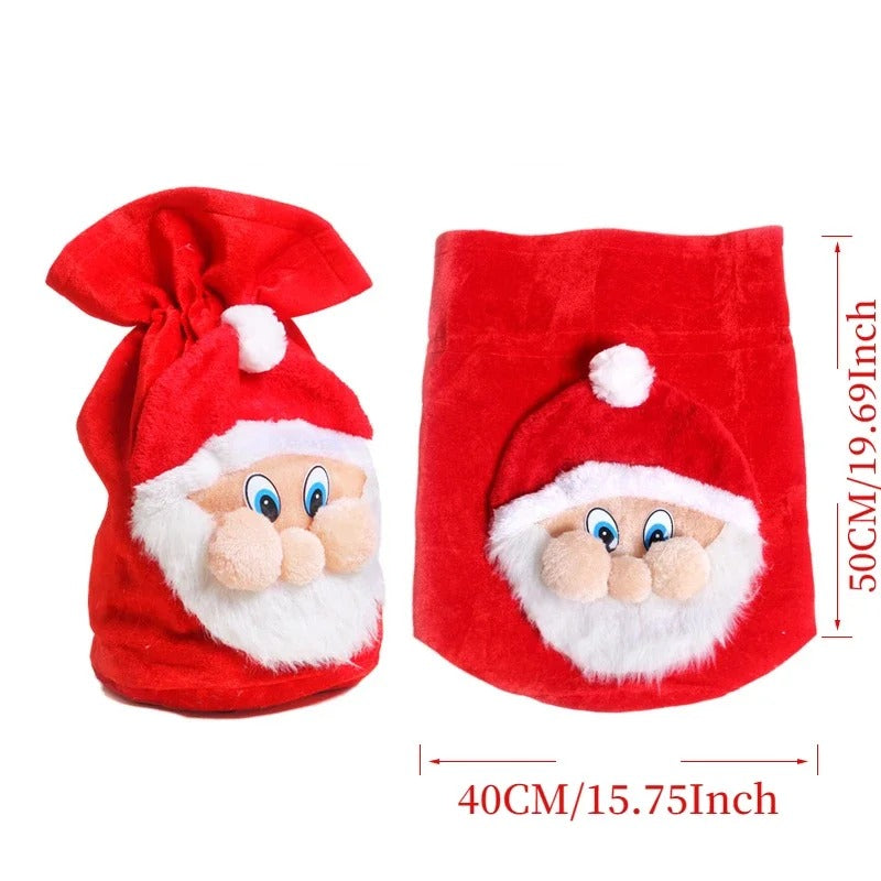 Santa clause 7pc set kit beard glassess bag bell