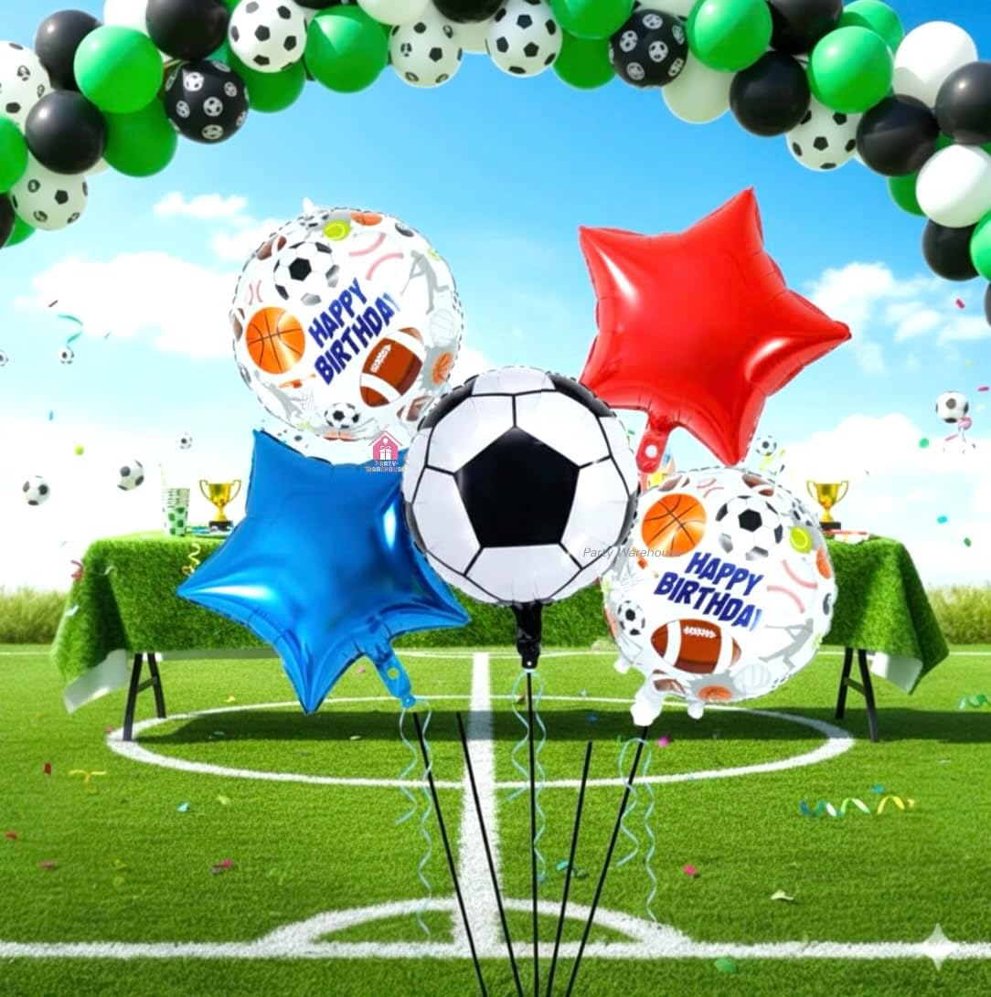 Soccer 5pc Foil Balloon Football