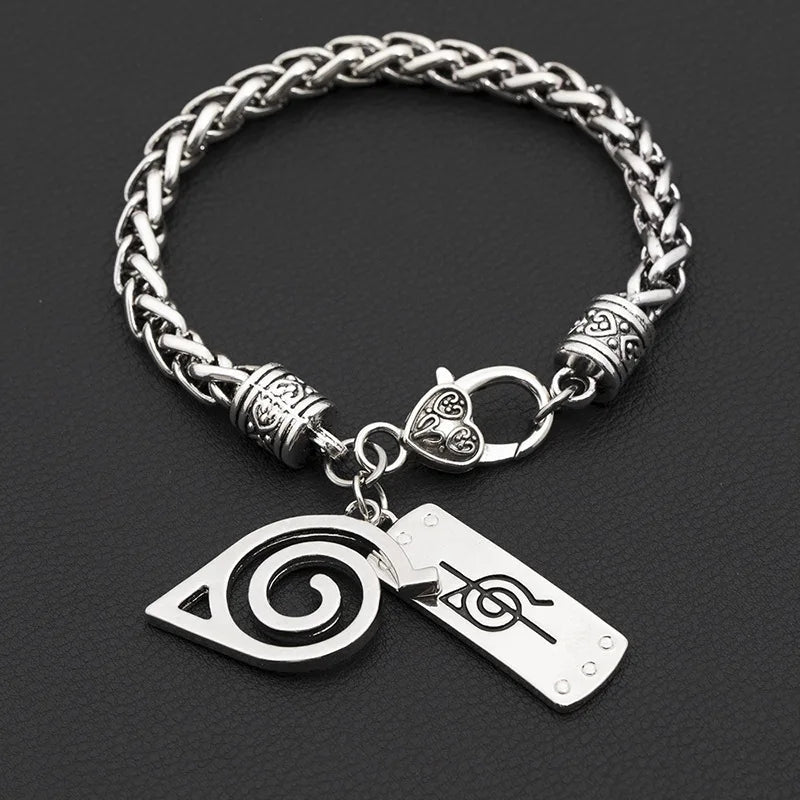 Naruto Silver  Stainless Steel Hand Band