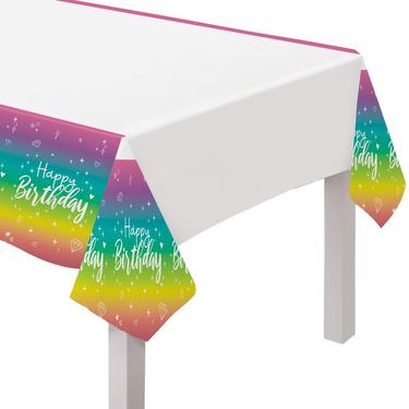 Sparkle Birthday Plastic Table Cover
54in x 96in Plastic Table Cover