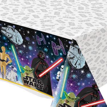 Star Wars Galaxy of Adventures Plastic Table Cover, 54in x 96in - Preppy Kids (Grand Bazaar)