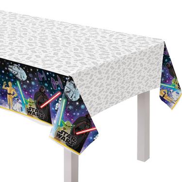 Star Wars Galaxy of Adventures Plastic Table Cover, 54in x 96in - Preppy Kids (Grand Bazaar)
