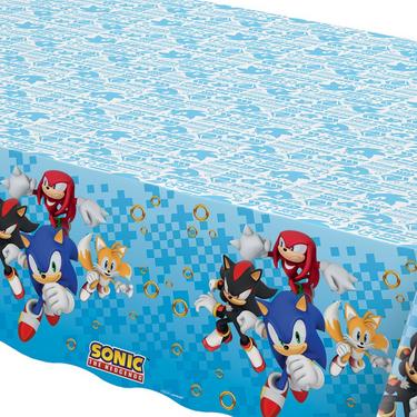 Sonic the Hedgehog Plastic Table Cover, 54in x 96in - Preppy Kids (Grand Bazaar)