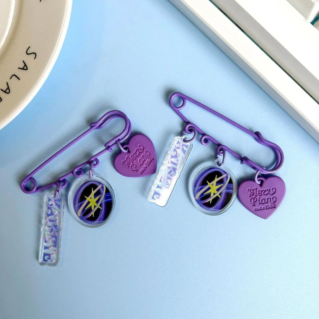Katseye purple pin brooch