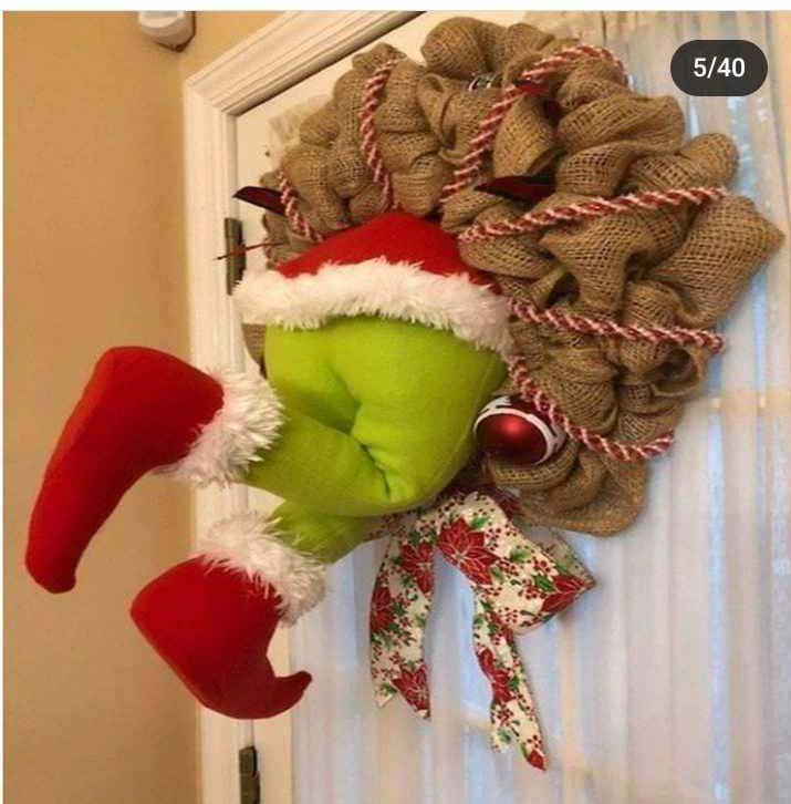 Grinch Stuck Christmas Decoration