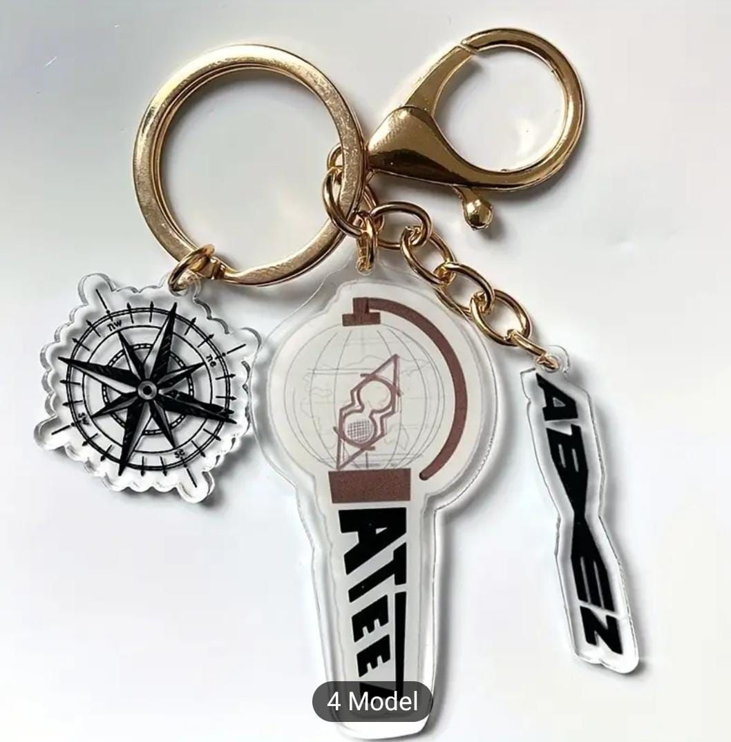 Ateez Light Stick KeyChain