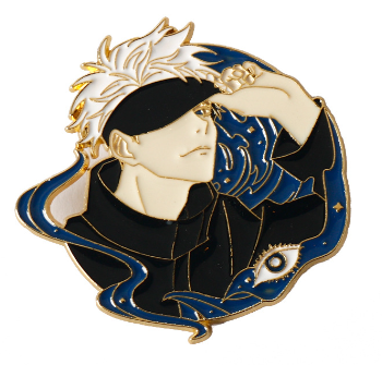 Jujutsu Kaisen Satoru Gojo Gold Brooch - Preppy Kids (Grand Bazaar)