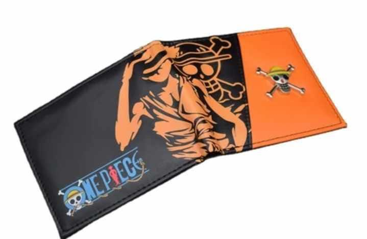 One Piece Orange and Black Luffy Wallet