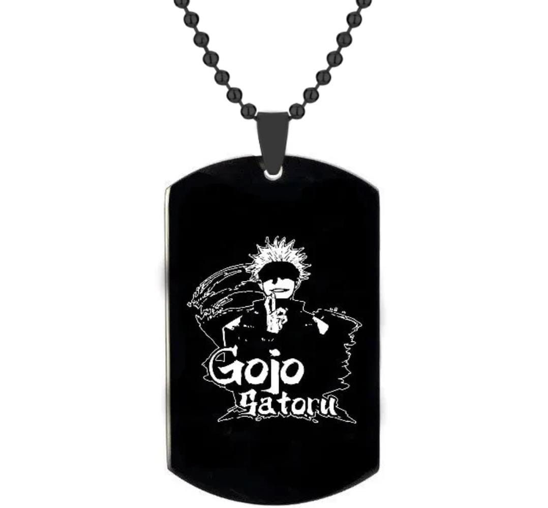 Black Gojo Dog Tag Necklace 