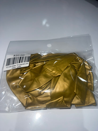 12 inch latex 10 pieces per pack
