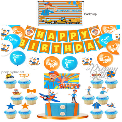 Diamond Blippi Party Decorations Package With Backdrop