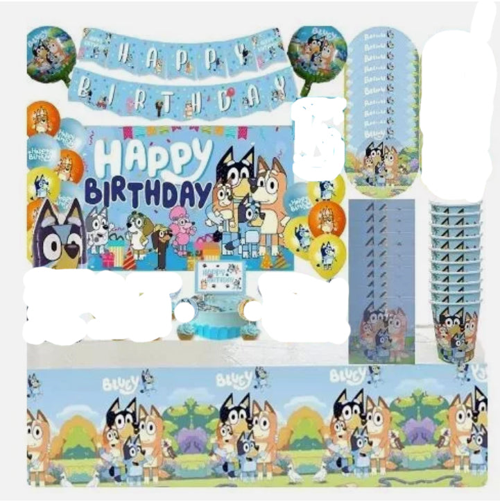 Bluey Party Ultimate Decoration Package with backdrop