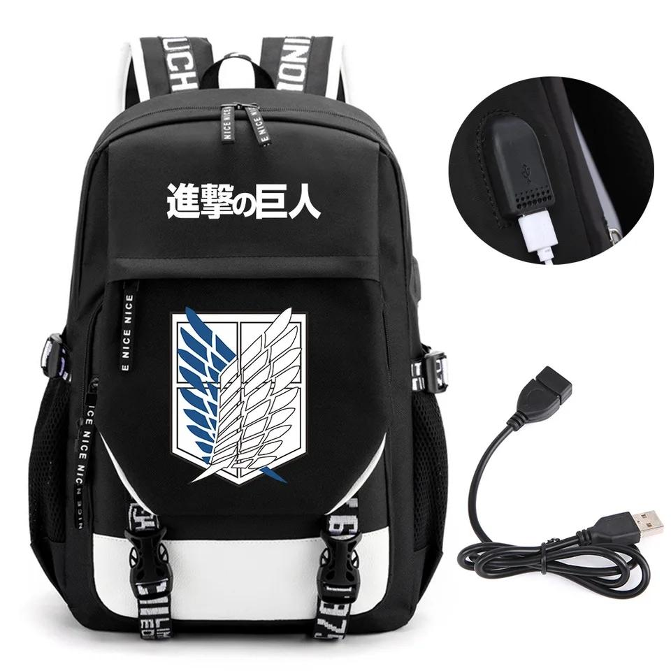 Attack on Titan Logo USB Backpack only