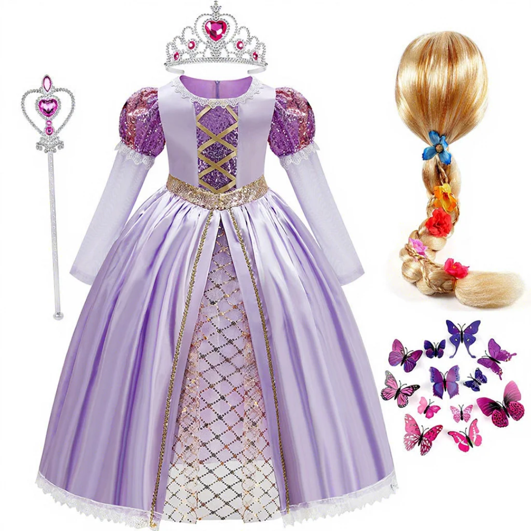 Purple Rapunzel Dress Cosplay Costume