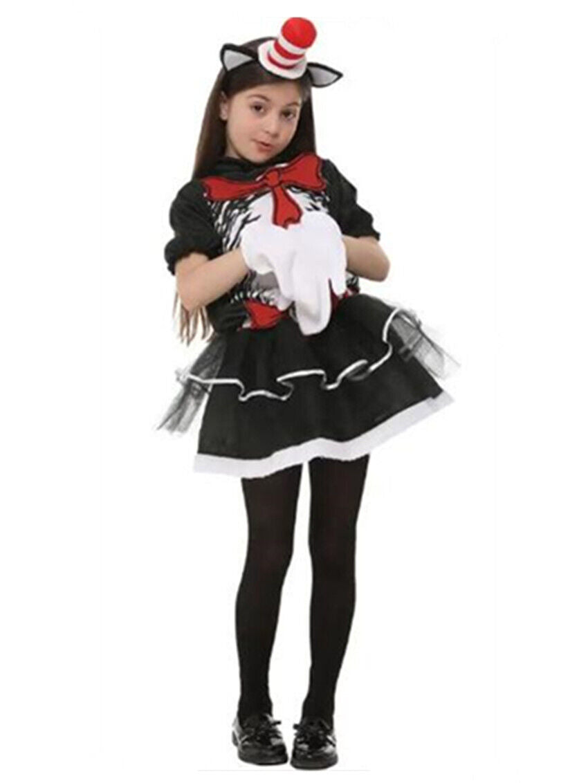 Dr Seuss Girls Cat In The Hat Costume cosplay outfit