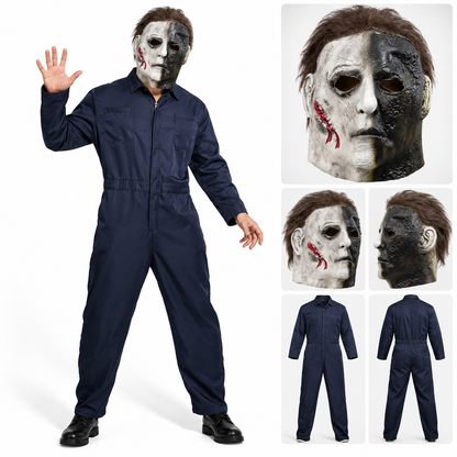 Michael Myers Burned Split Halloween Face Mask