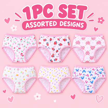 Girls’ 1PC Cotton Panty – Assorted Designs