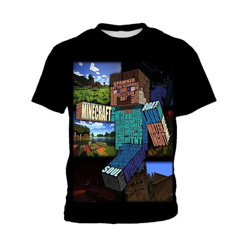 Minecraft Worded Steve Tshirt