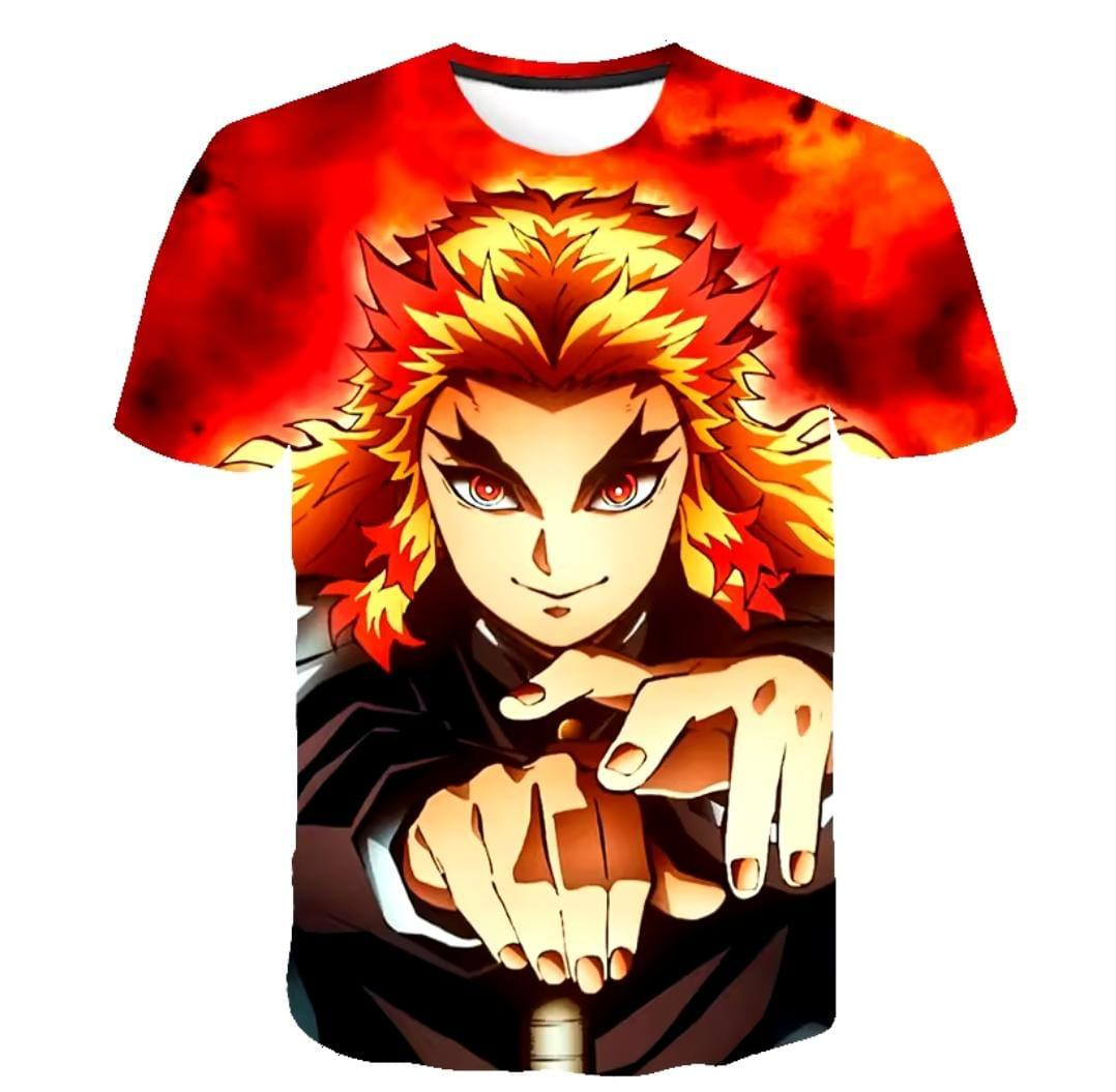 Demon Slayer Kyojuro Rengoku Tshirt - Preppy Kids (Grand Bazaar)