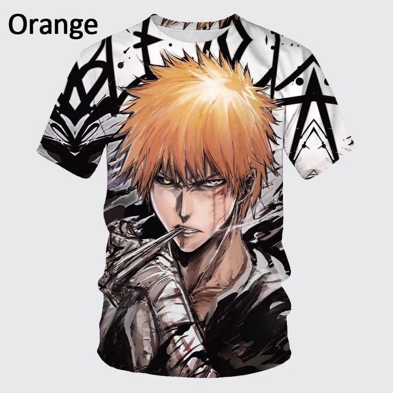 Bleach Ichigo White and Black Design Tshirt