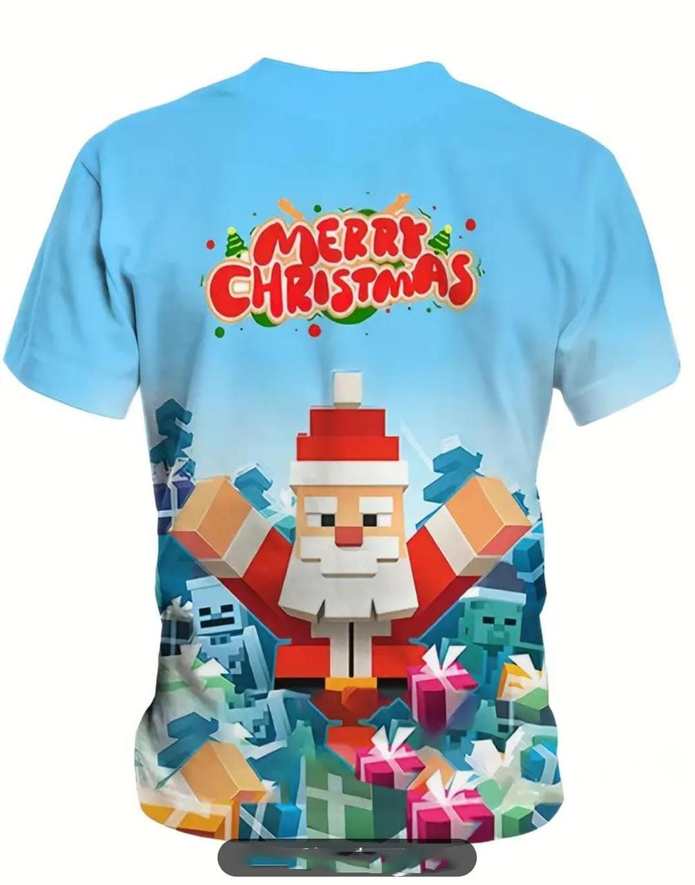 Minecraft Merry Christmas Santa Tshirt - Preppy Kids (Grand Bazaar)
