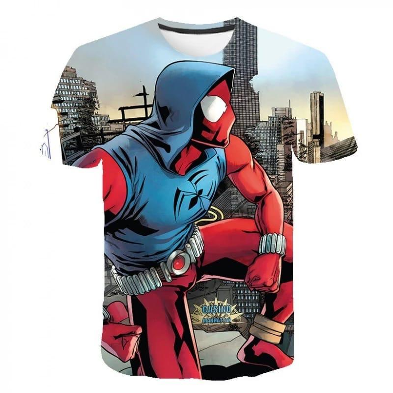 Spiderman Overlooking City 3D tshirt