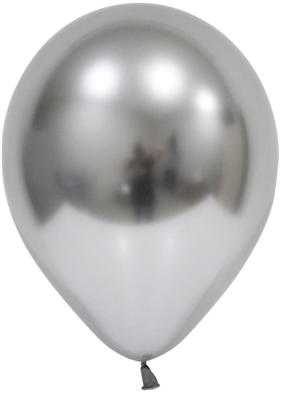 12 inch latex chrome silver 10 pieces per pack