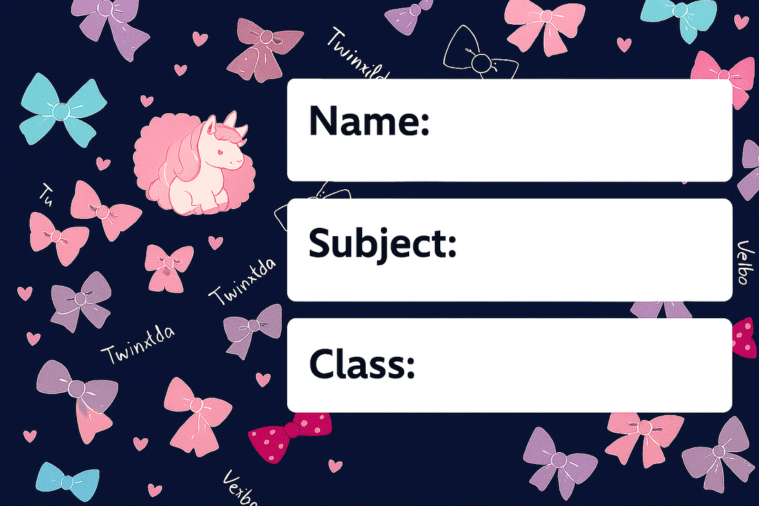 WEIBO school subject book Labels (Waterproof)