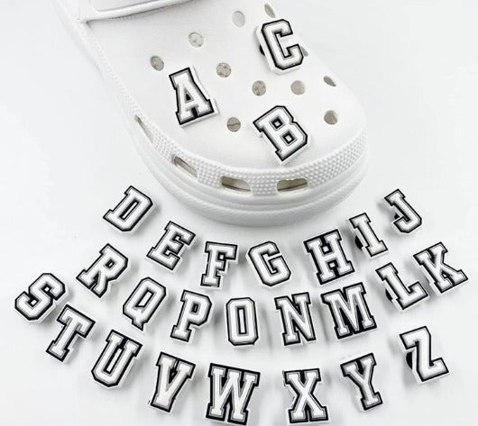 Alphabet Letter Croc Charms