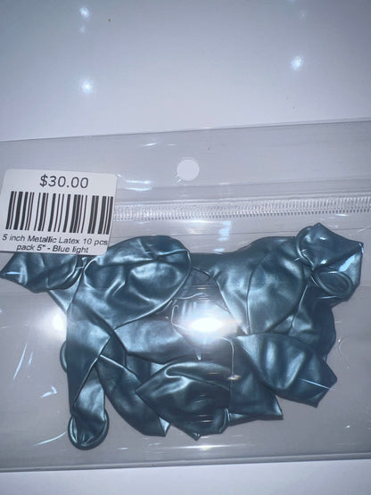 5 inch Metallic Latex 10 pcs pack 5"
