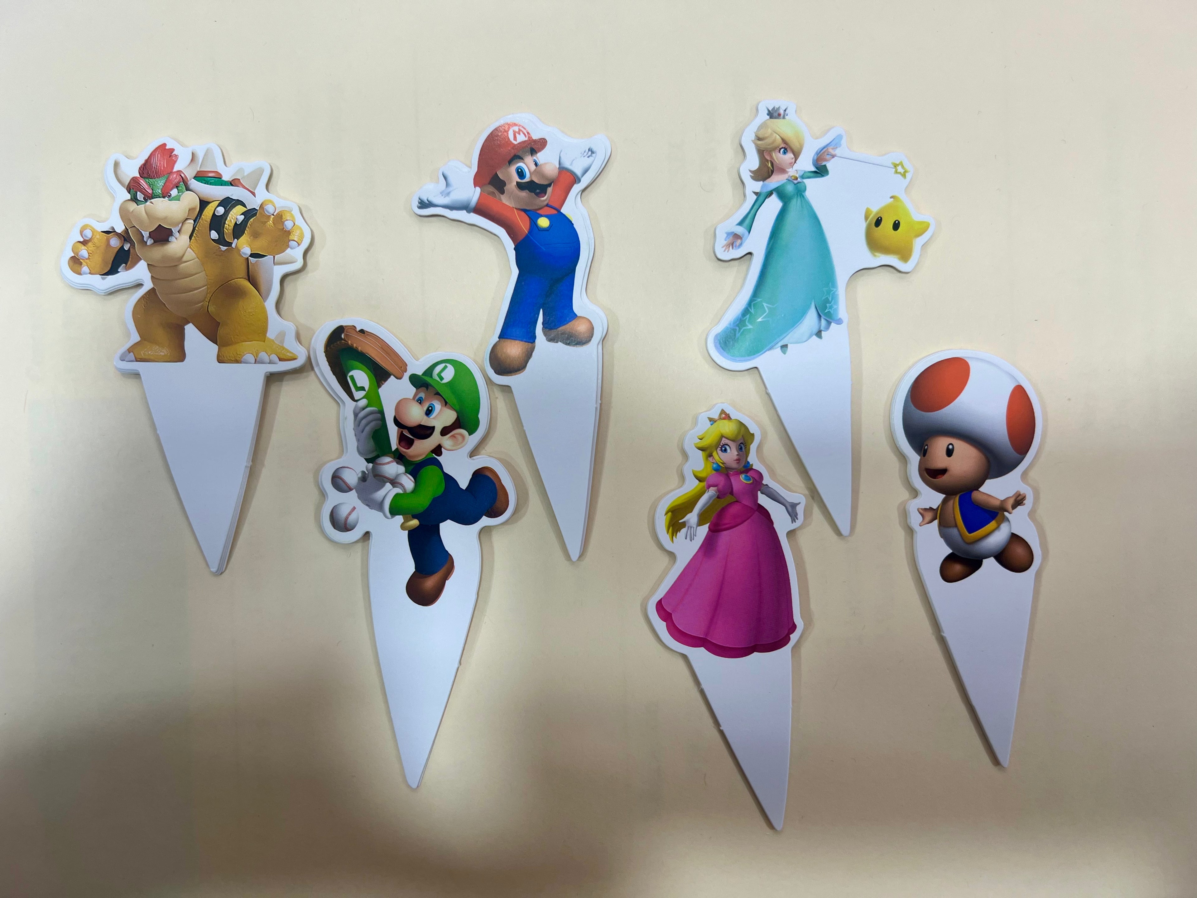 Super Mario and crew cupcake toppers 24pcs