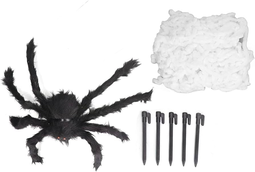 Halloween Spider Web Set (Spider 50cm and Web 5m)