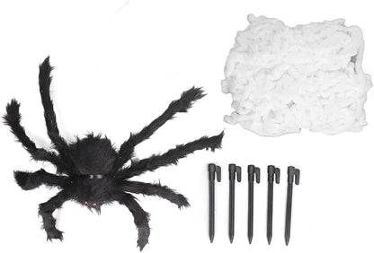 Halloween Spider Web Set (Spider 50cm and Web 5m)