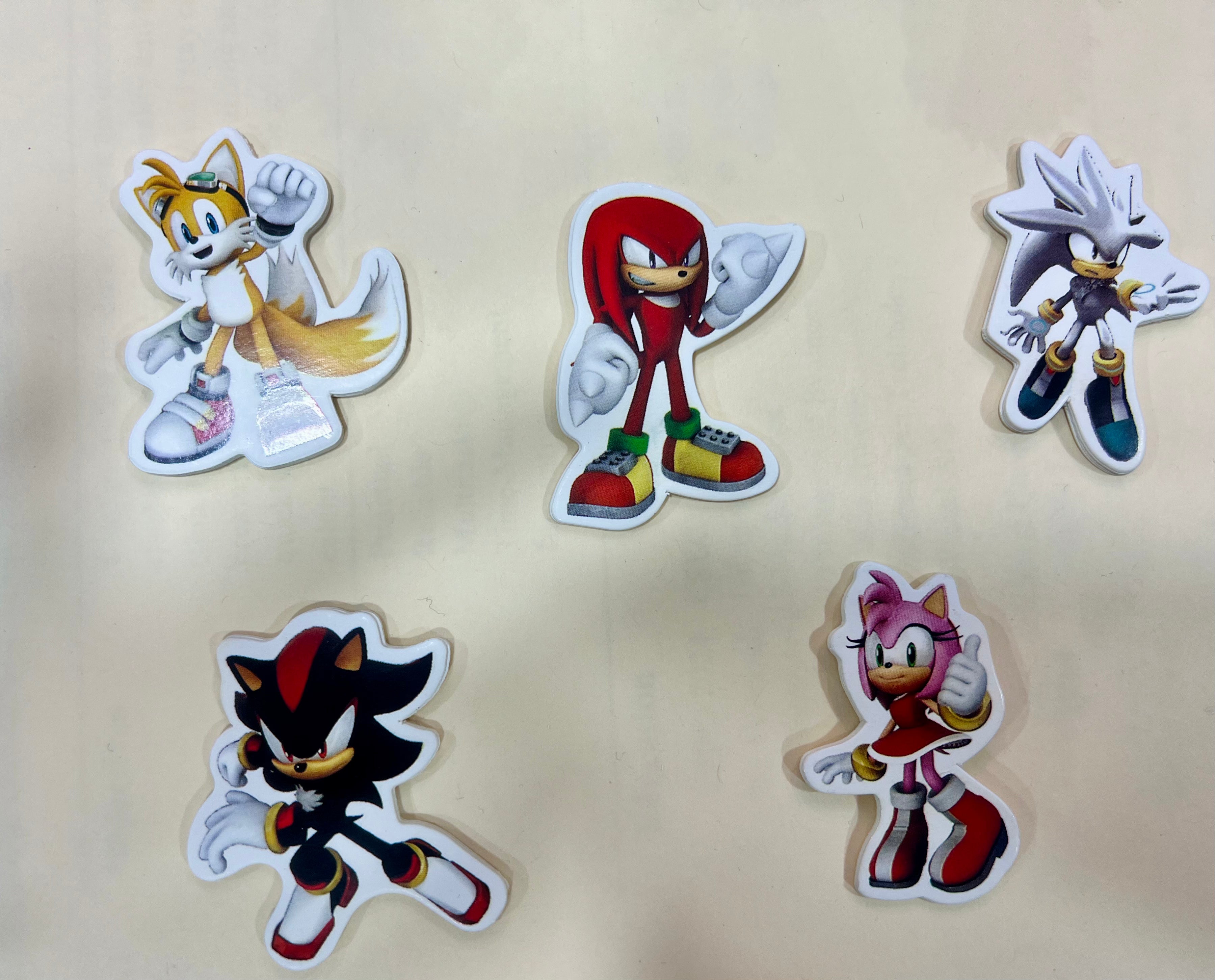 Sonic themed cupcake toppers 20pcs