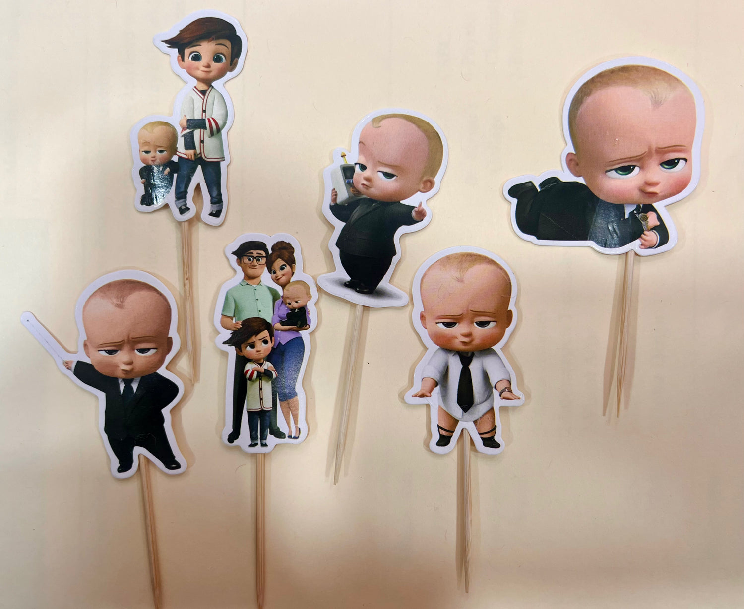 Boss baby cupcake toppers 12pcs